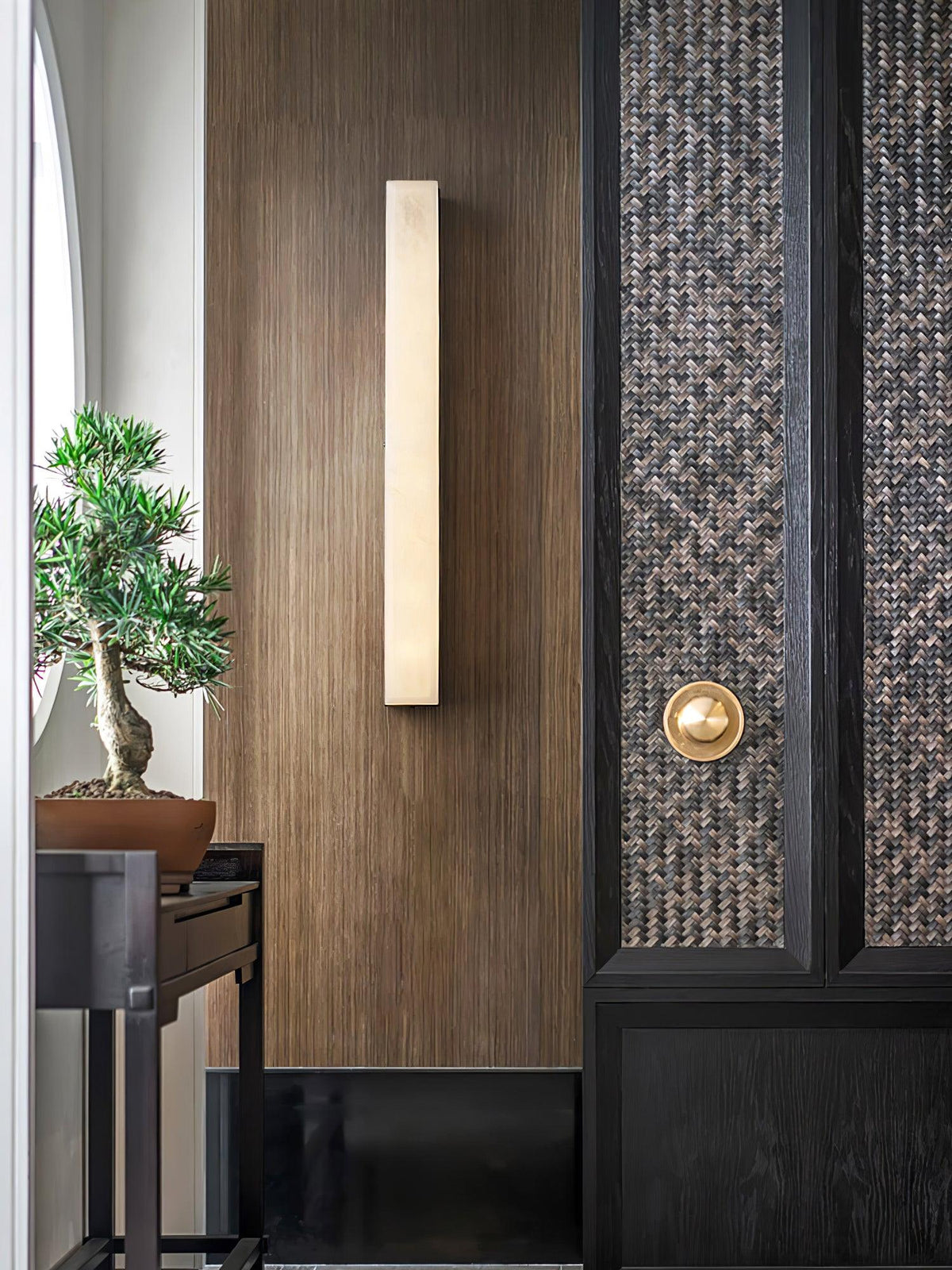 Nivearia Minimalistische wandlamp van albast rechthoekig