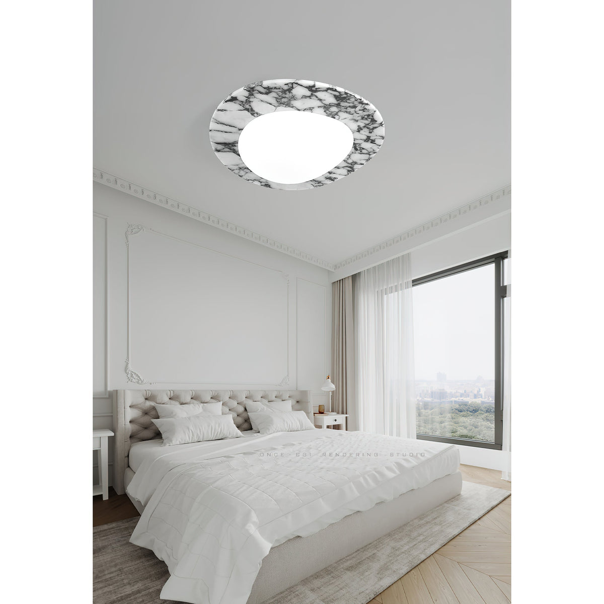 Marbled plafondlamp