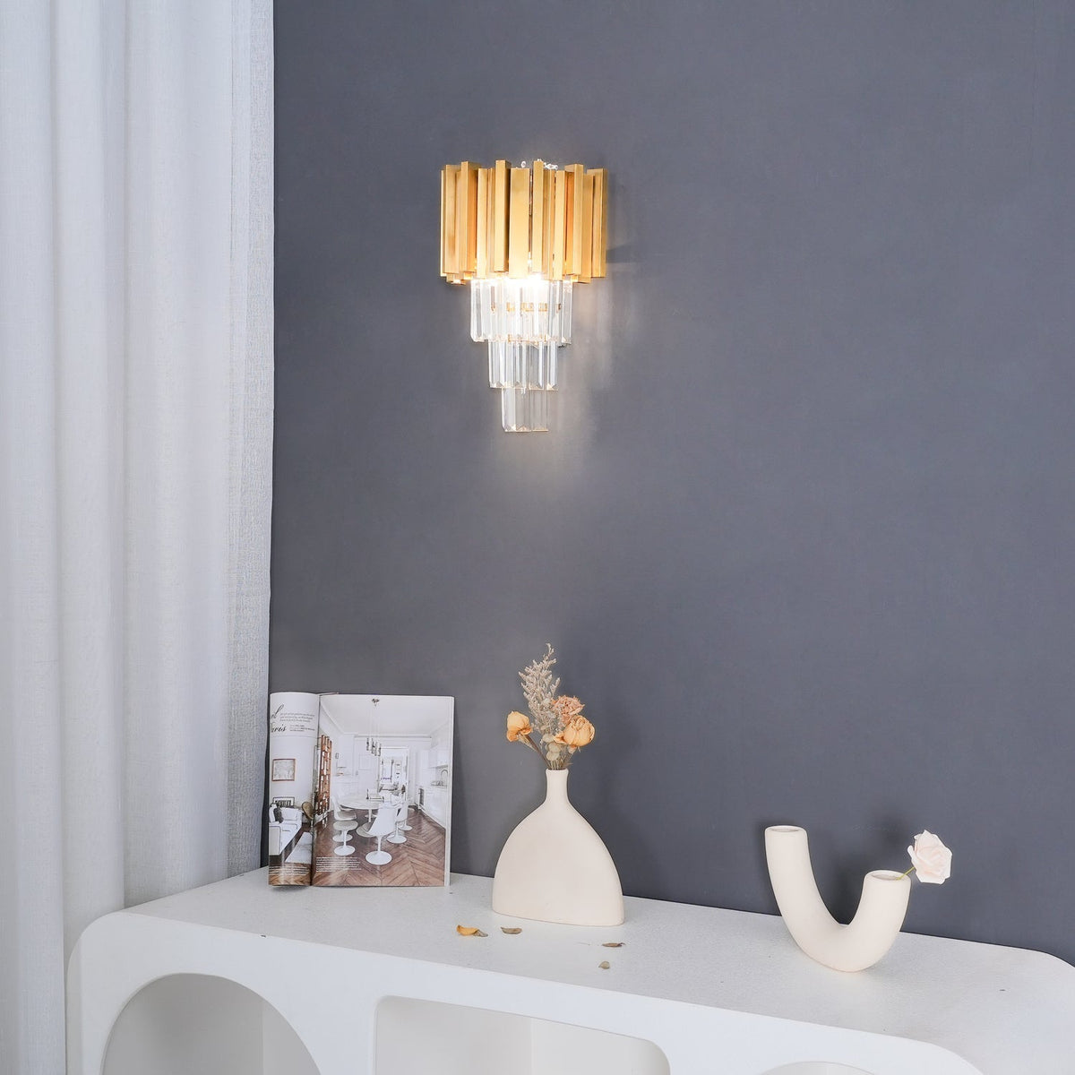 Vevyniel Postmodern luxe Empire Kristal wandlamp