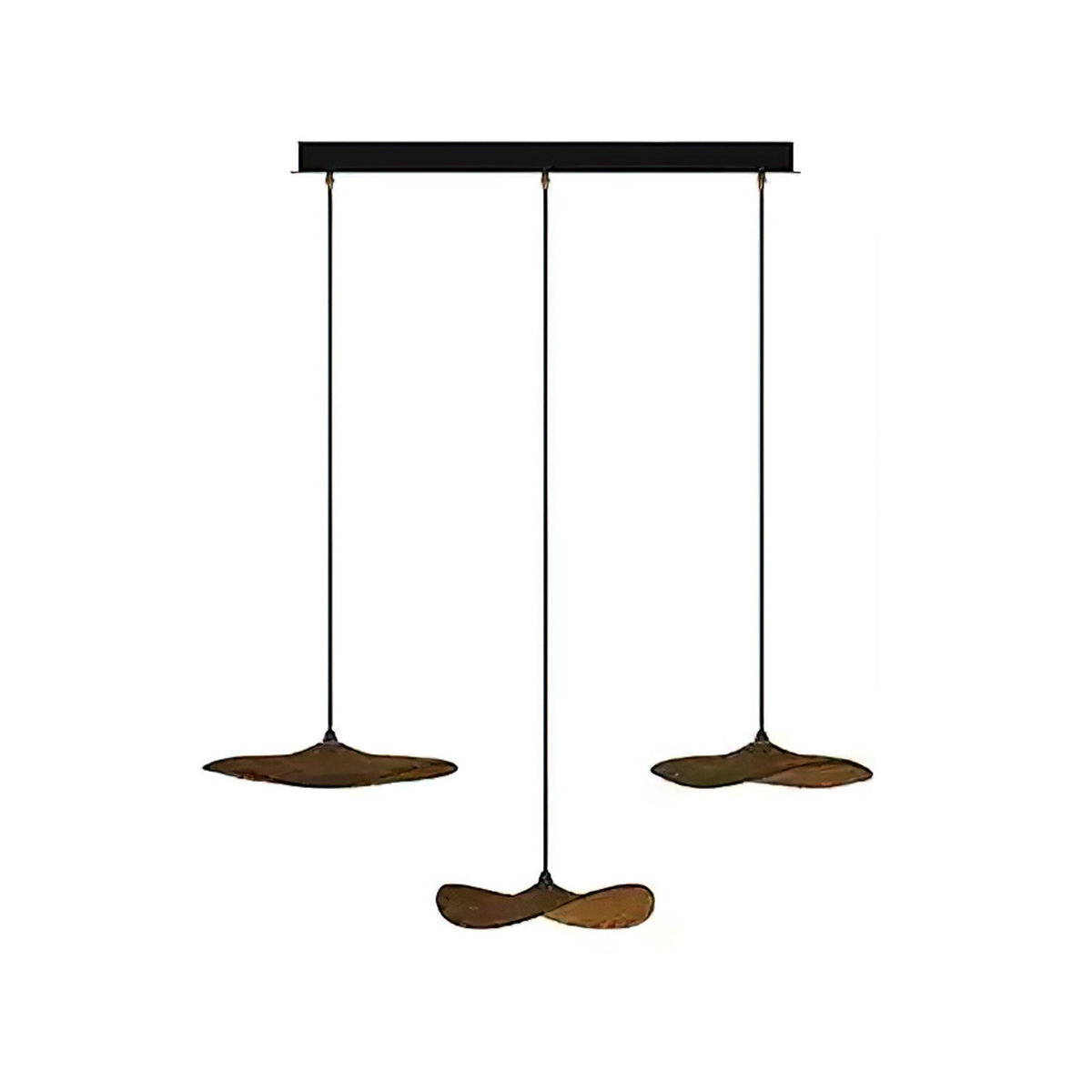 Abbott Moderne minimalistische kroonluchter met leeg houten bloemblaad