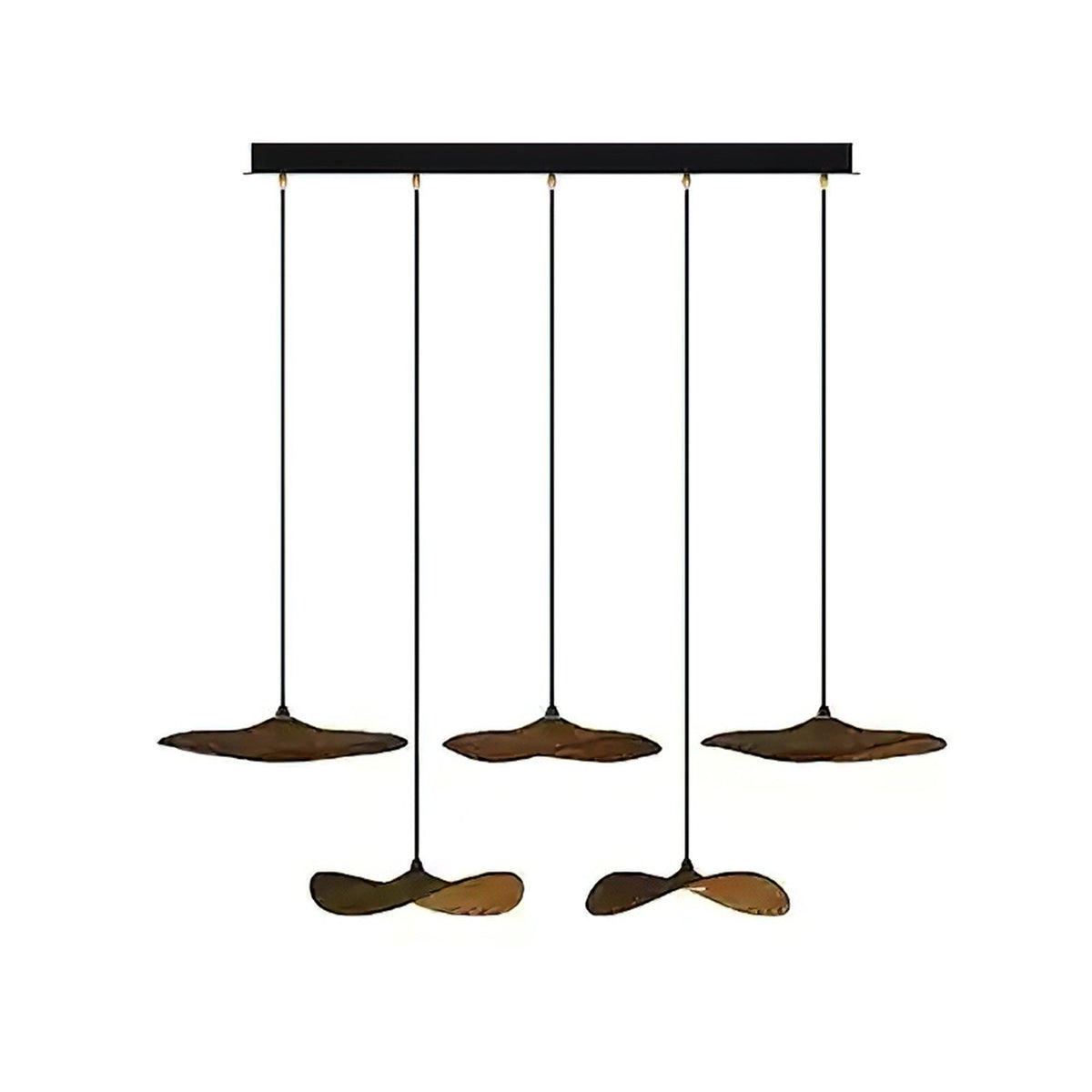 Abbott Moderne minimalistische kroonluchter met leeg houten bloemblaad