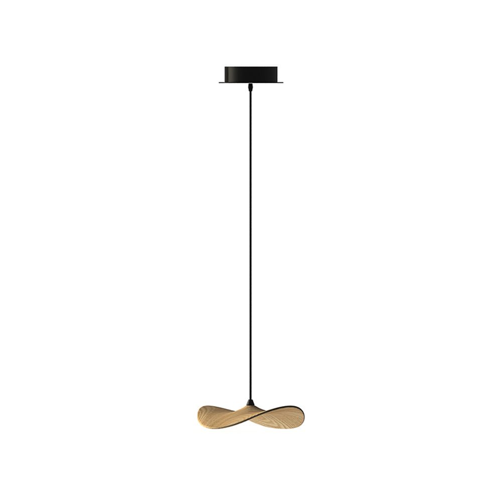 Abbott Moderne minimalistische kroonluchter met leeg houten bloemblaad