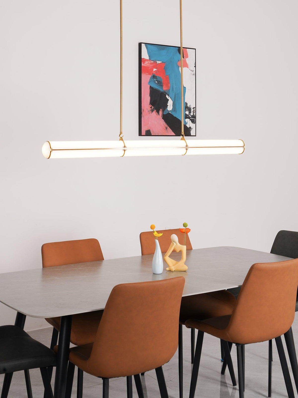 Rivenette hanglamp cilindrisch eindeloos voor eetkamer