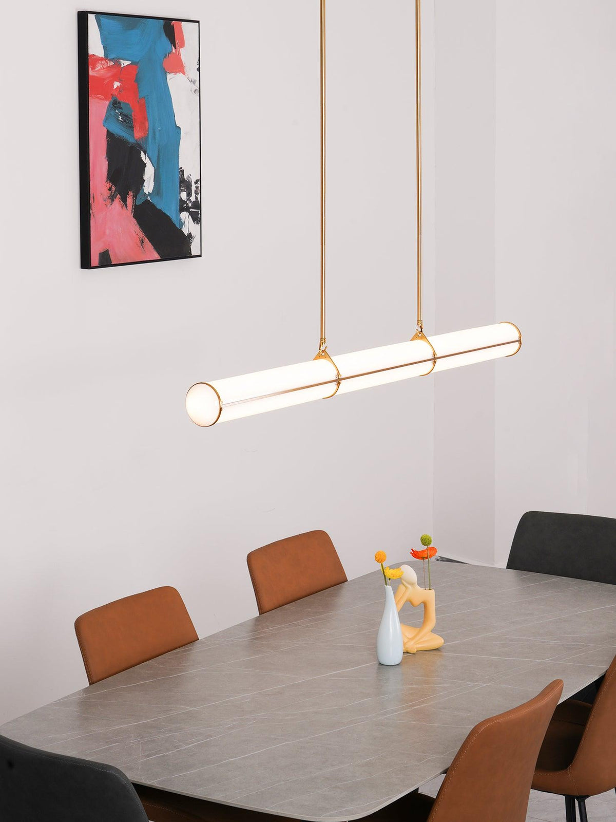 Rivenette hanglamp cilindrisch eindeloos voor eetkamer