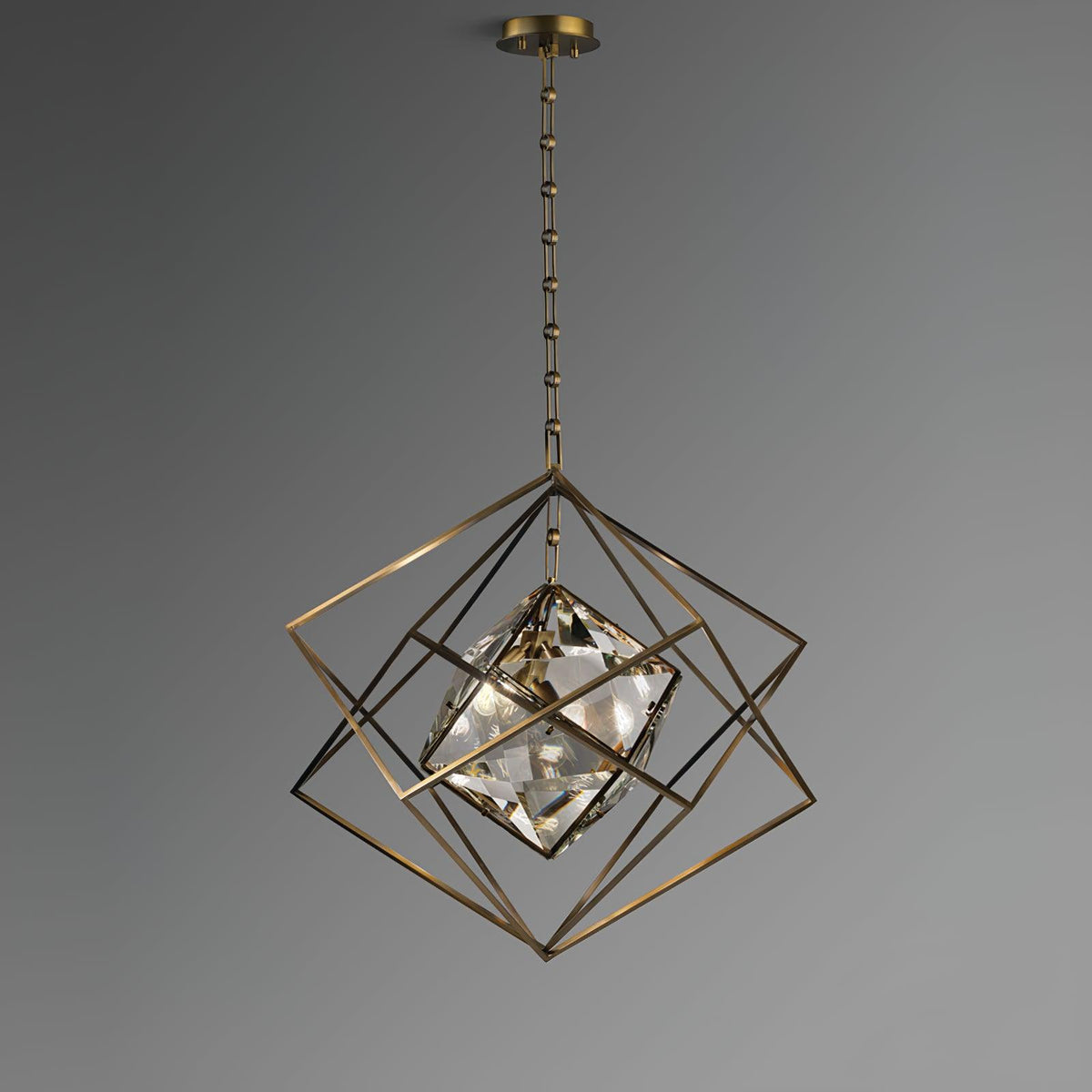 Zovin messing & kristal glamoureus hanglamp