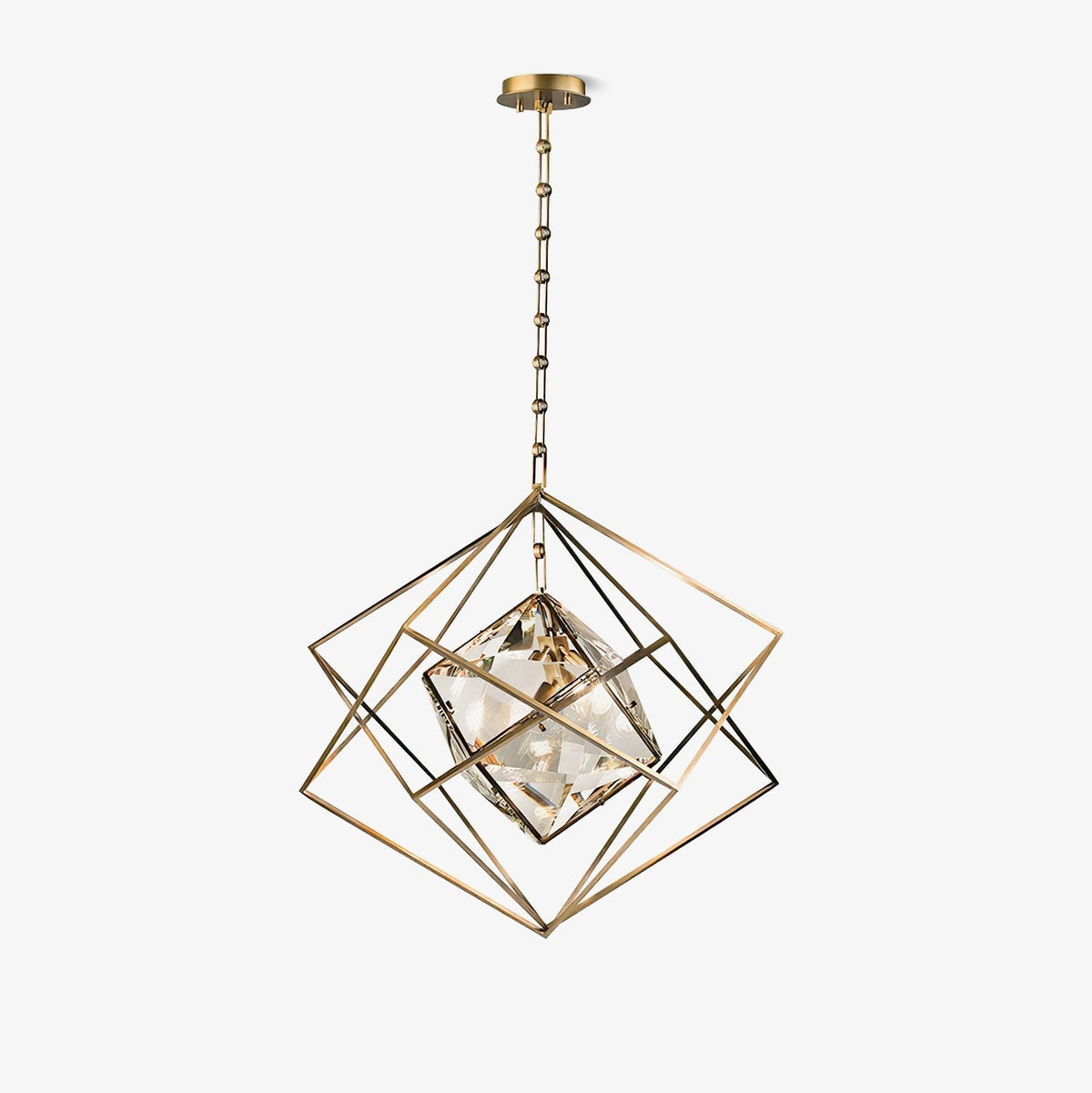 Zovin messing & kristal glamoureus hanglamp