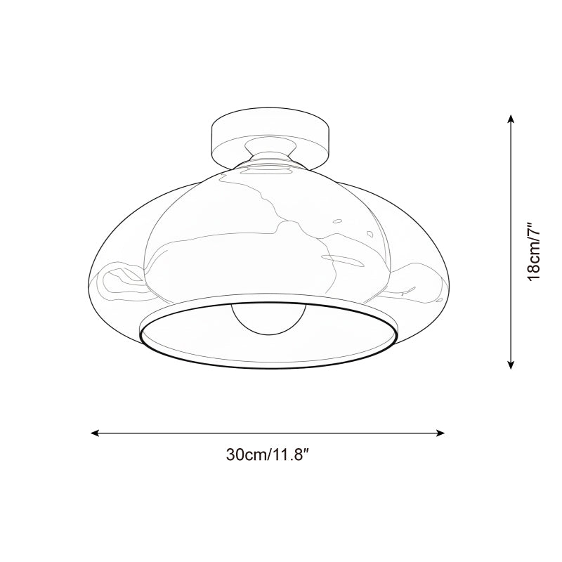 Rivanine vlakke plafondlamp