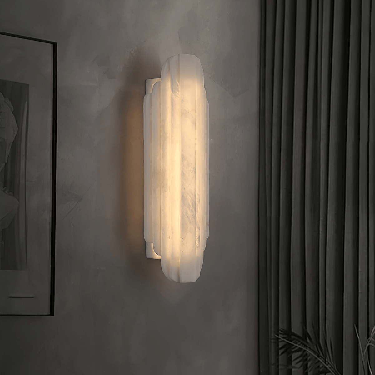 Avenanina Art Deco albasten wandlamp