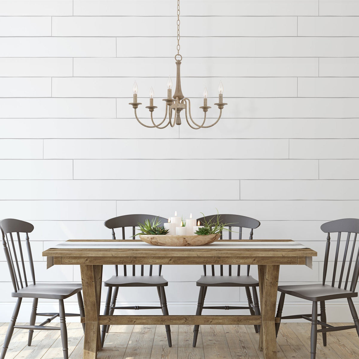 Barnwood kroonluchter