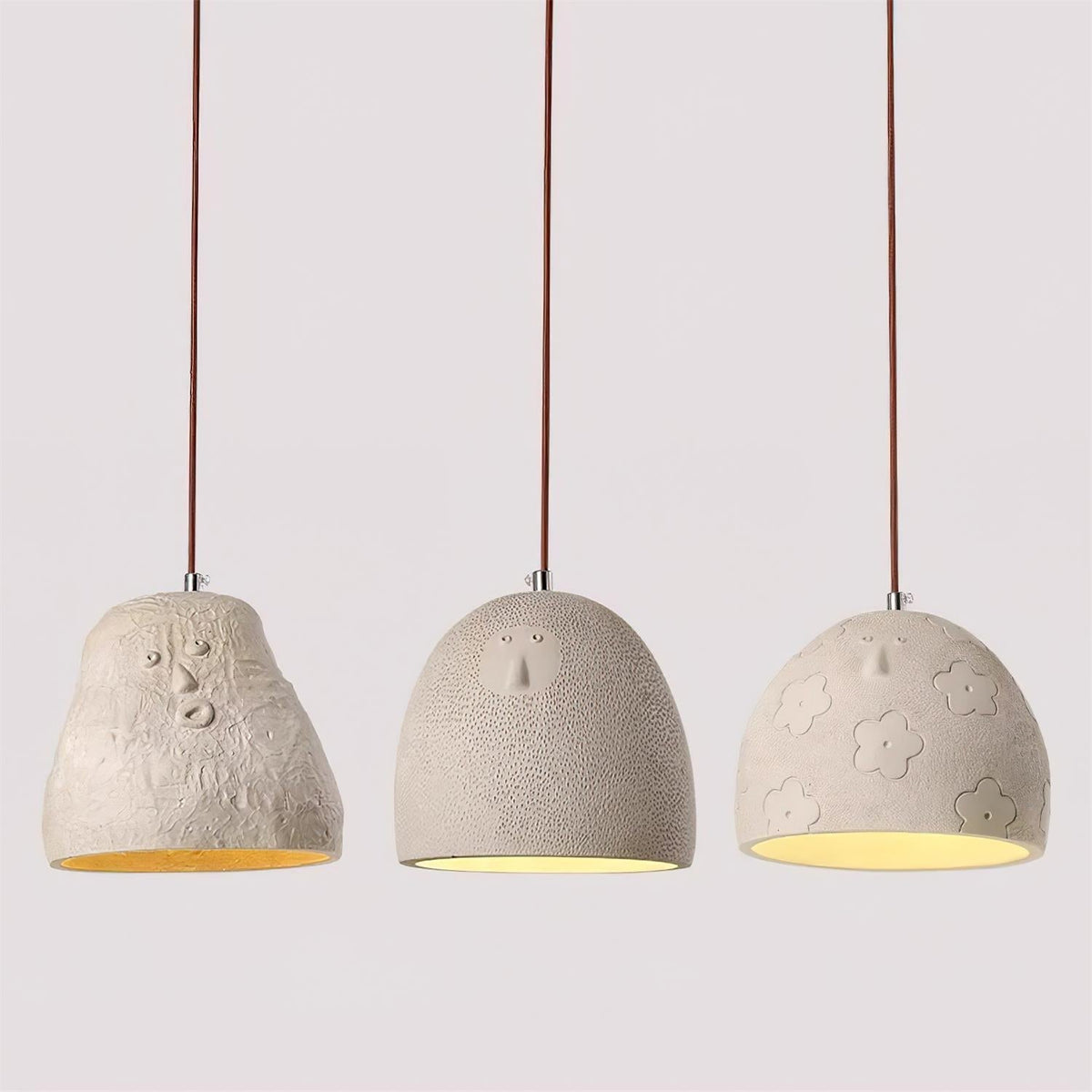 Caleaya hanglamp grijs cement modern woonkamer | Cielum