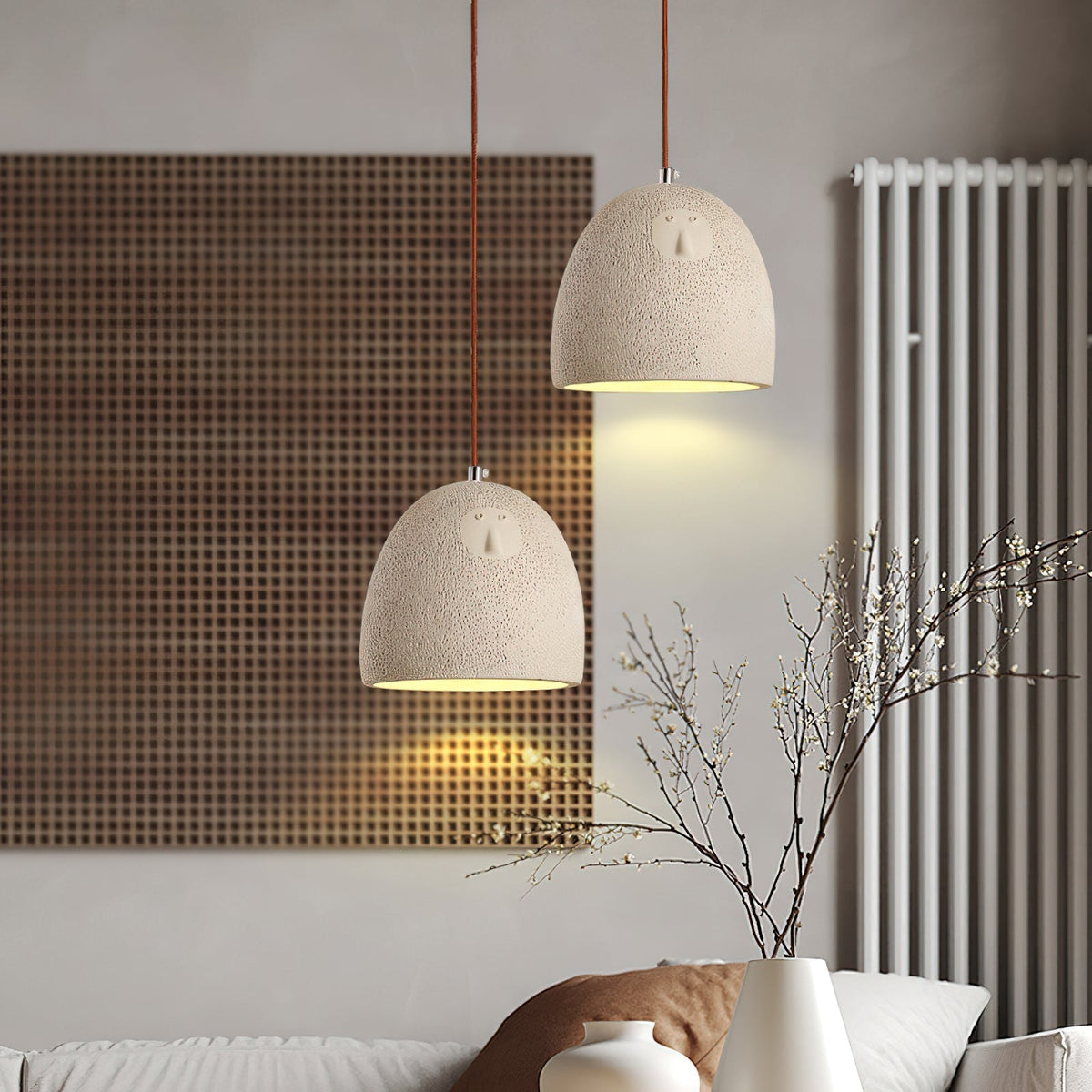 Caleaya hanglamp grijs cement modern woonkamer | Cielum