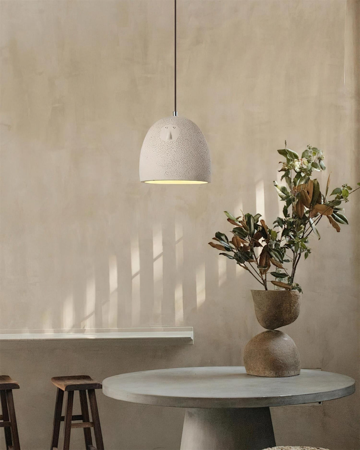 Caleaya hanglamp grijs cement modern woonkamer | Cielum