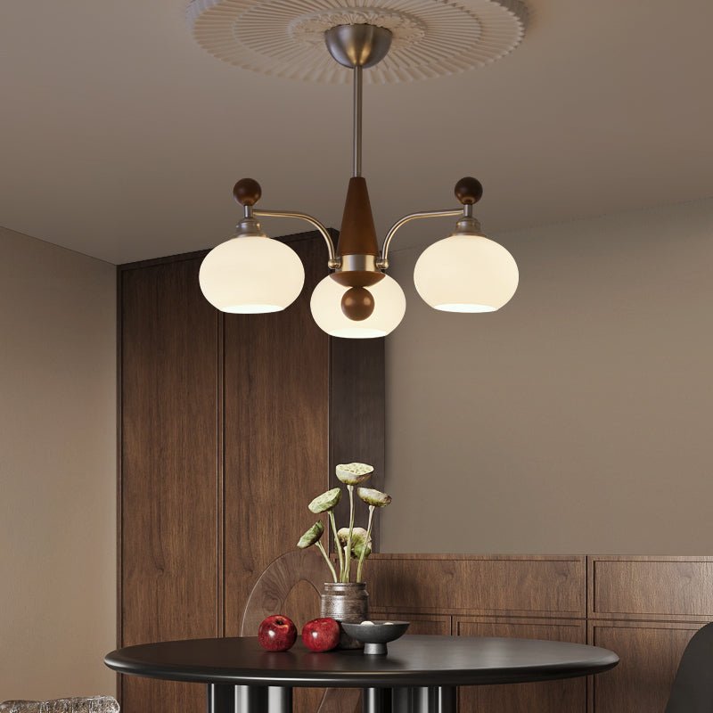 Ivloria Traditionele Elegantie Orbit Hout glas Kroonluchter