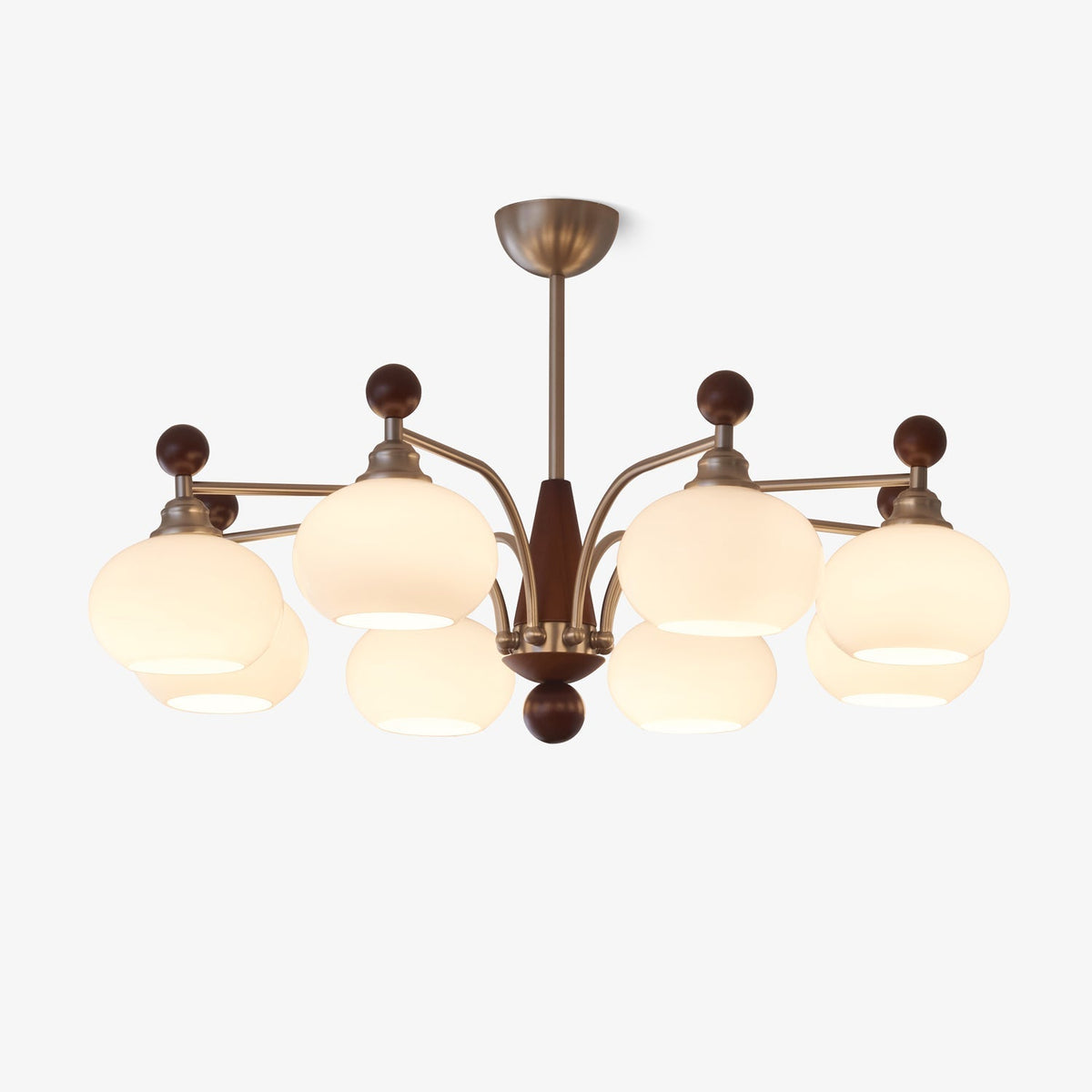 Ivloria Traditionele Elegantie Orbit Hout glas Kroonluchter