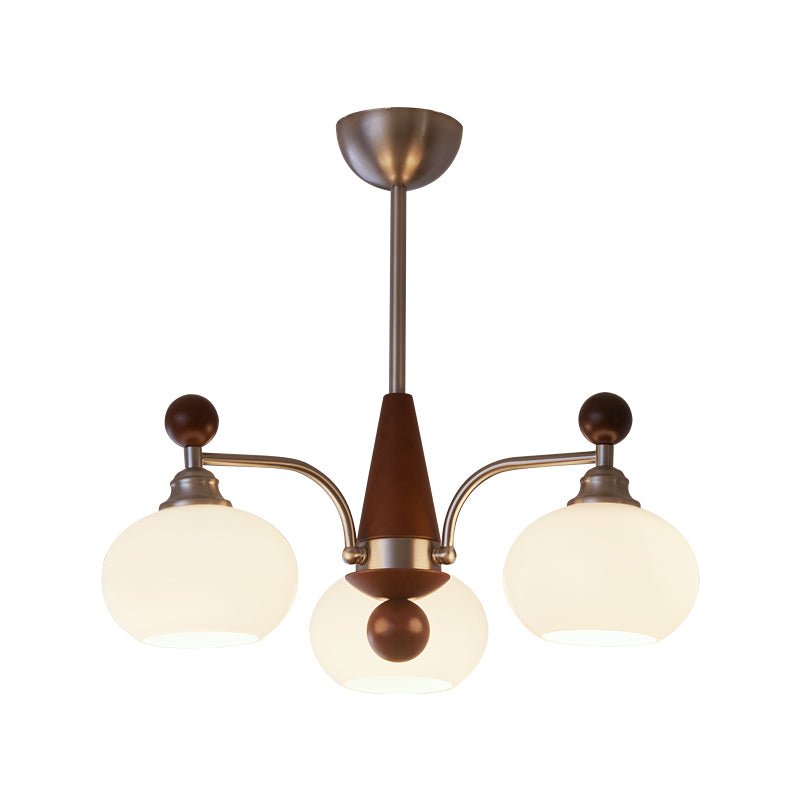 Ivloria Traditionele Elegantie Orbit Hout glas Kroonluchter