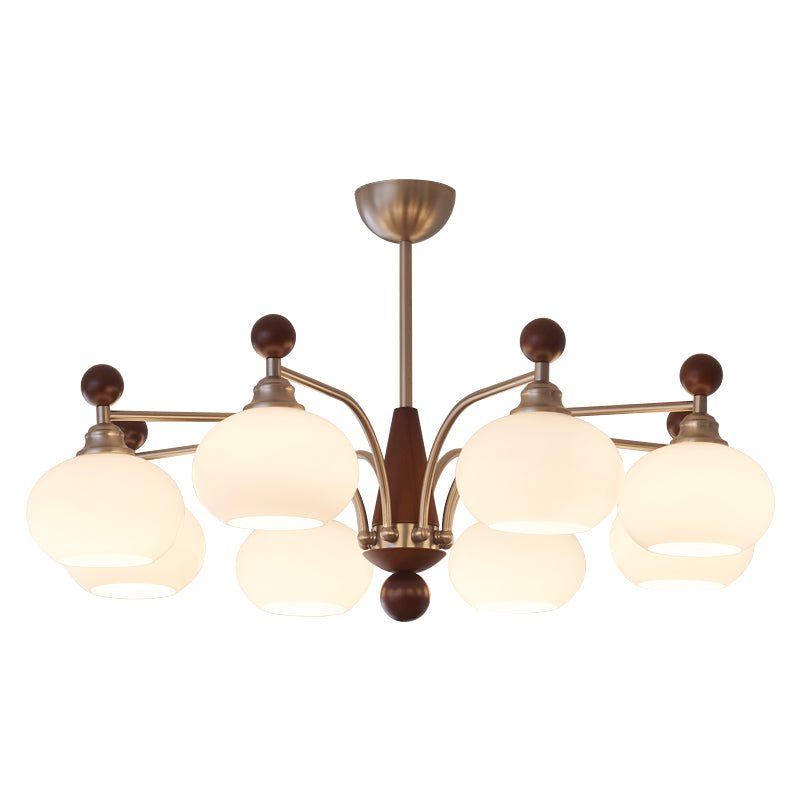 Ivloria Traditionele Elegantie Orbit Hout glas Kroonluchter