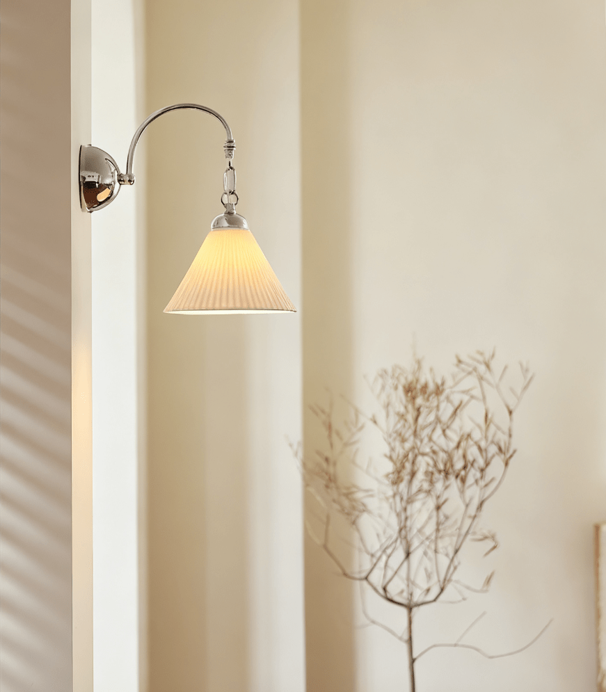 Teks bloemblaadje wandlamp