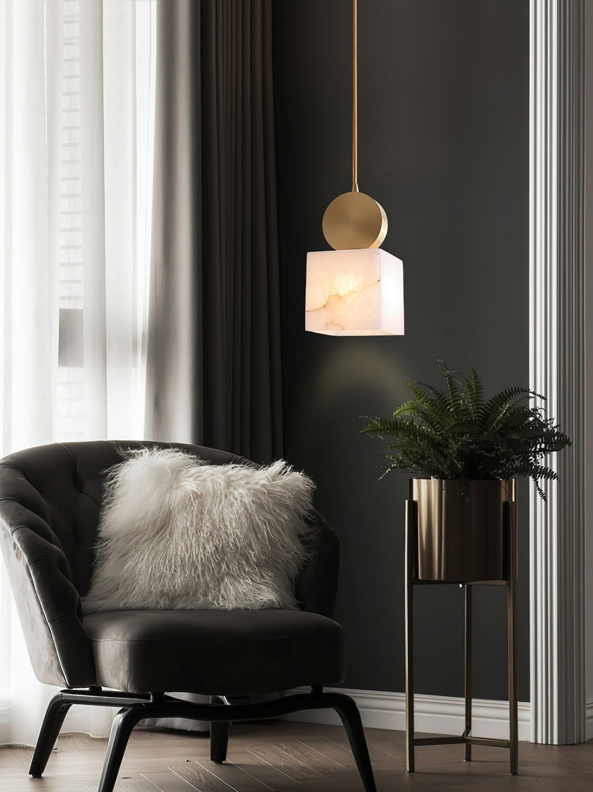 Salen hanglamp Albast & messing