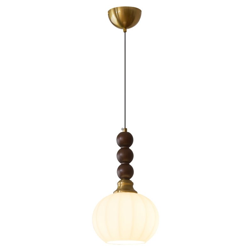 Vothaila Traditionele Elegantie Vintage glas Hout hanglamp