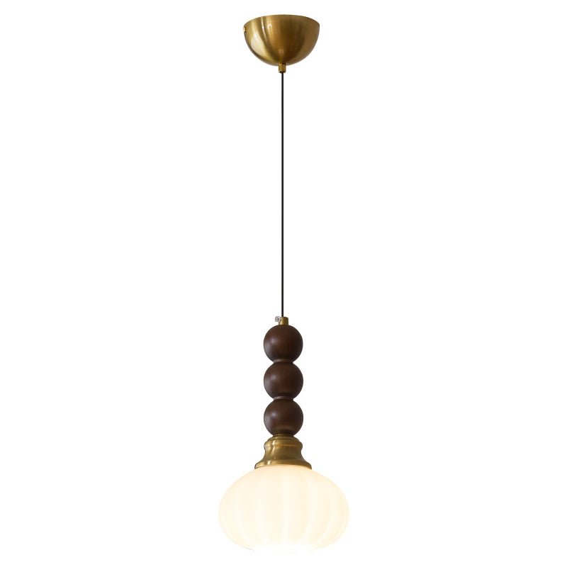 Vothaila Traditionele Elegantie Vintage glas Hout hanglamp