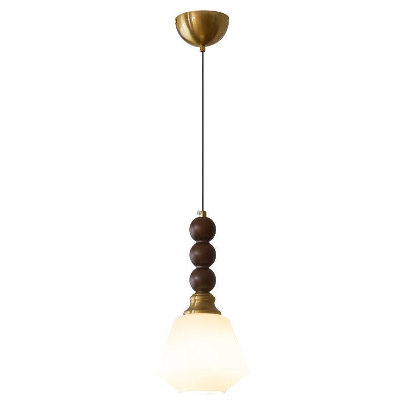 Vothaila Traditionele Elegantie Vintage glas Hout hanglamp