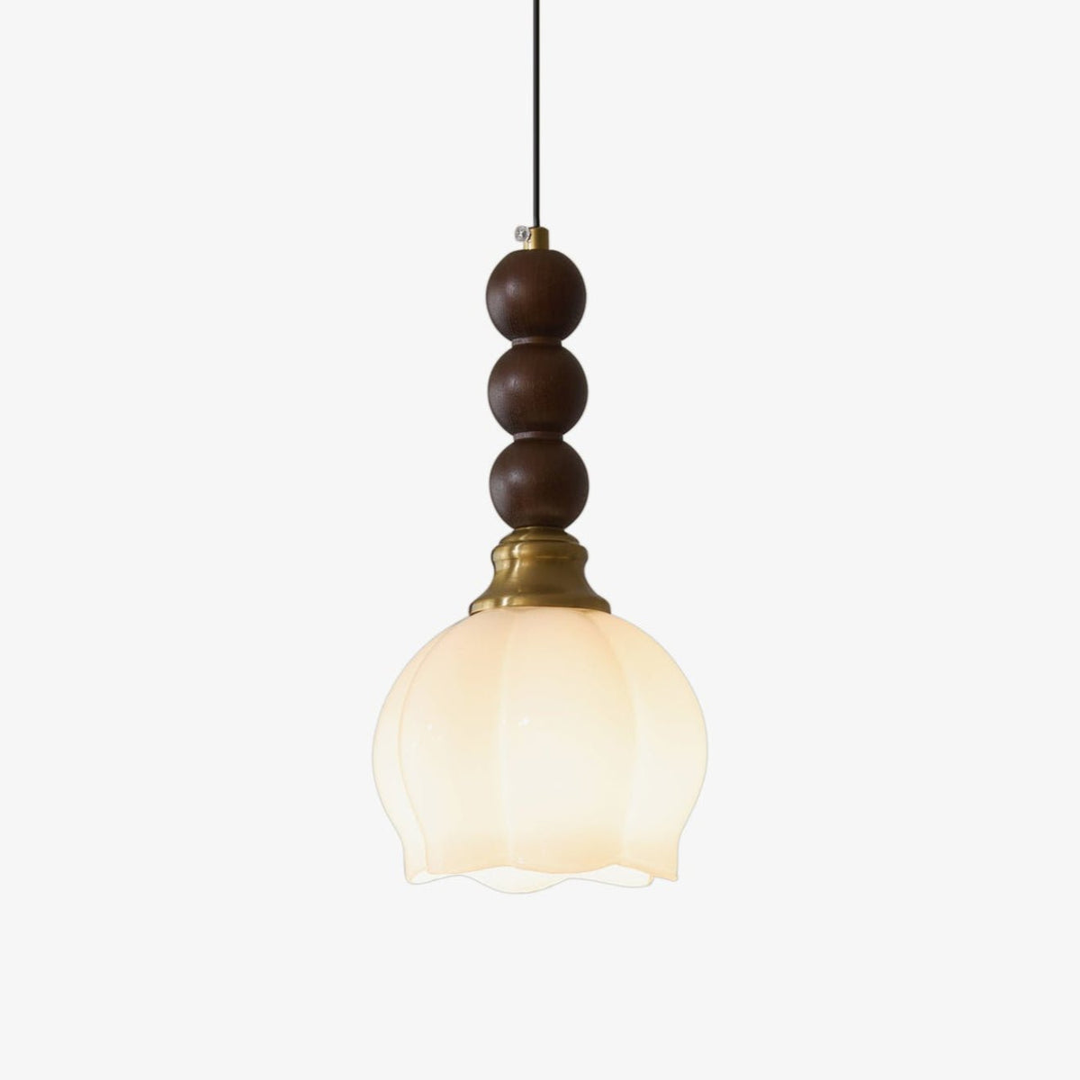 Vothaila Traditionele Elegantie Vintage glas Hout hanglamp