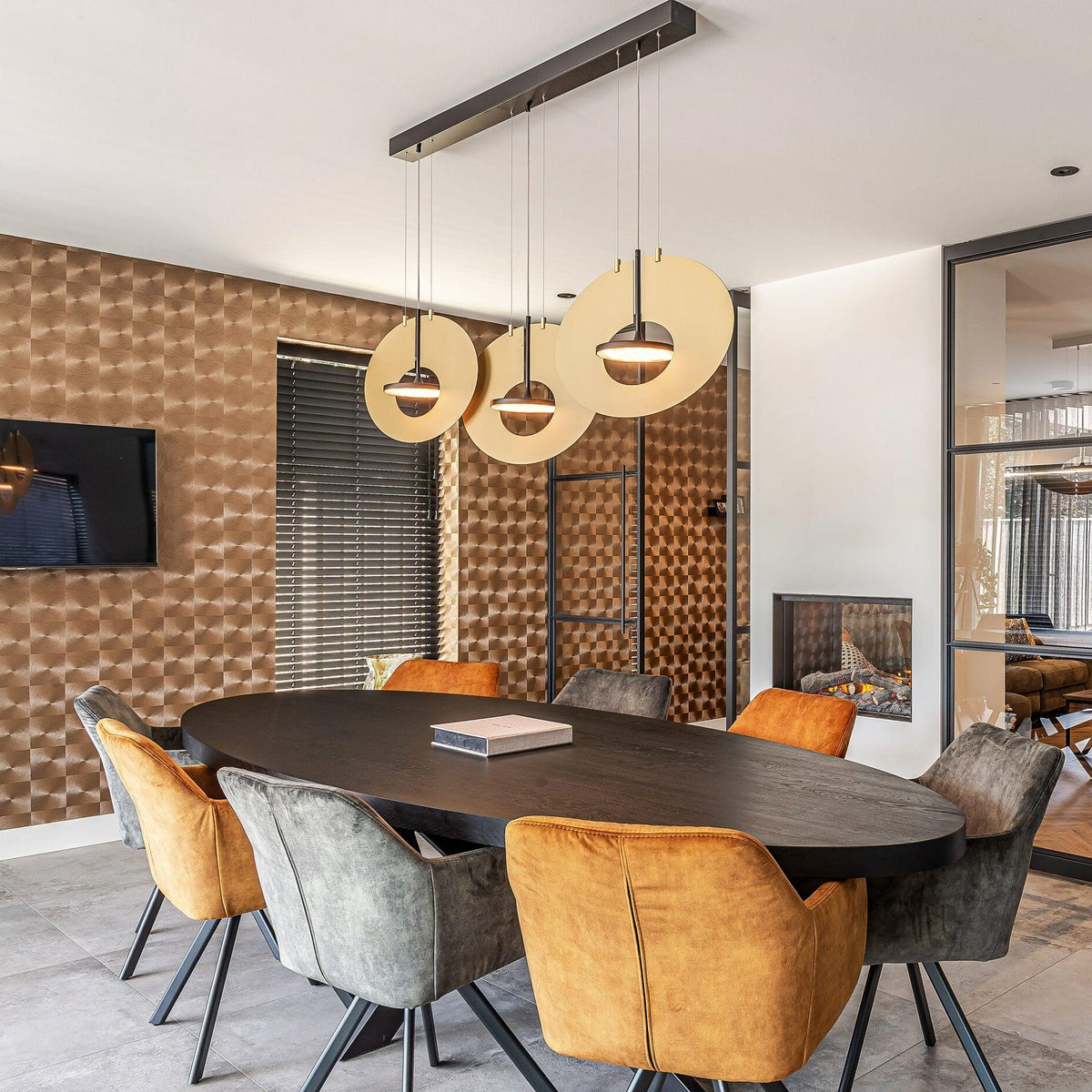 Sirixy hanglamp ovaal ring geometrisch