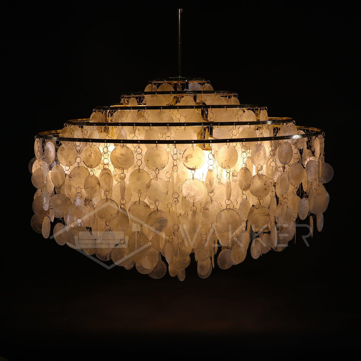Rivena hanglamp Ronde Schelp Ring