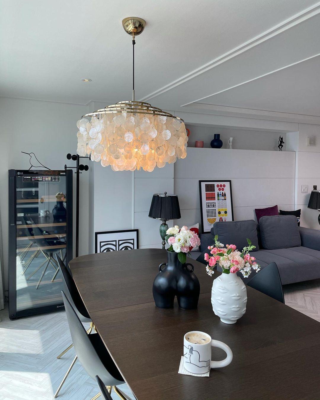 Rivena hanglamp Ronde Schelp Ring