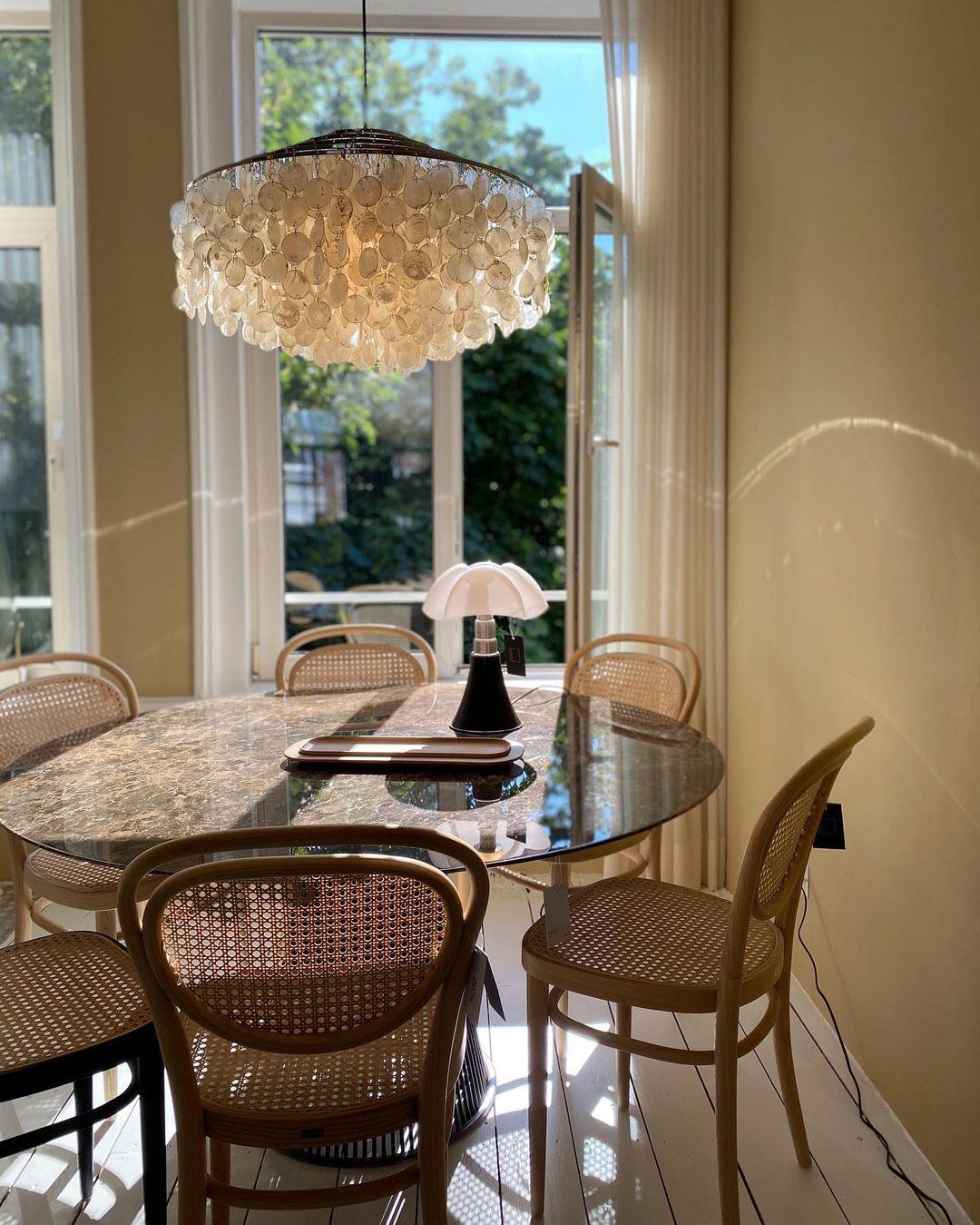 Rivena hanglamp Ronde Schelp Ring