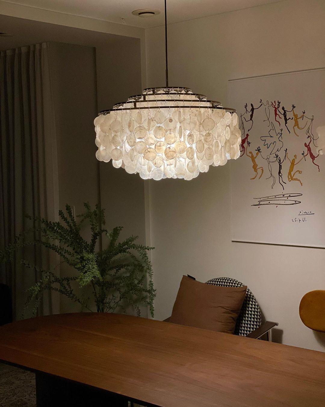 Rivena hanglamp Ronde Schelp Ring