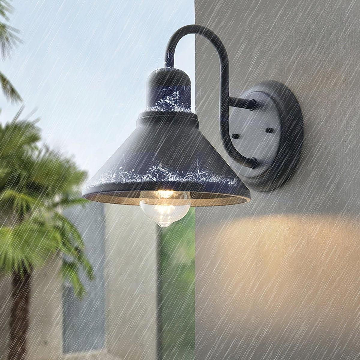 Elion Vintage conische buitenwandlamp