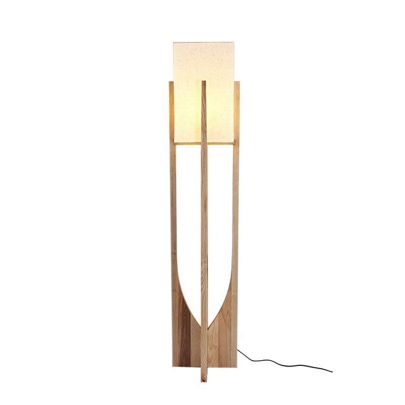Syleia vloerlamp van hout modern