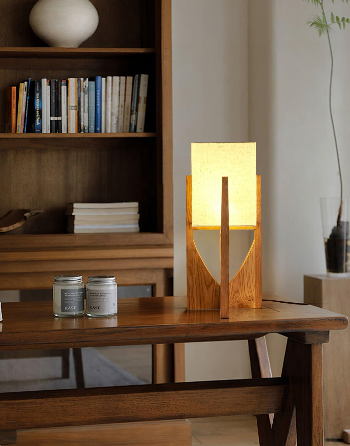 Syleia vloerlamp van hout modern