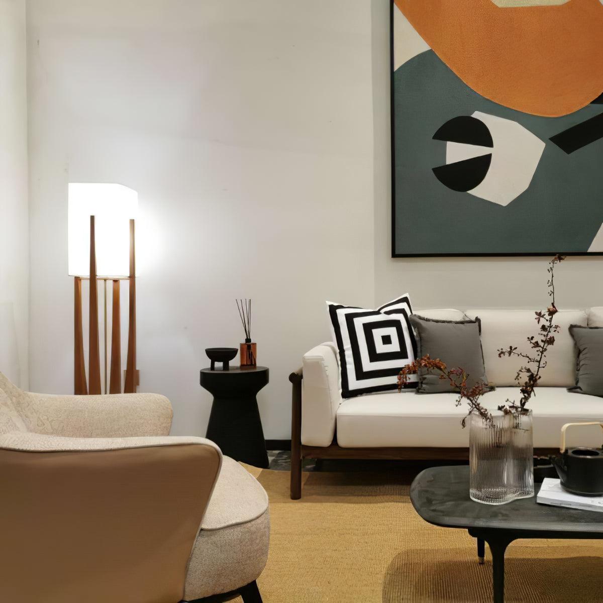 Syleia vloerlamp van hout modern