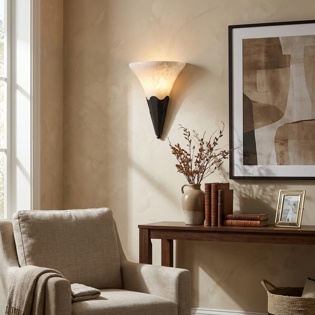 Lintonwick albast wandlamp