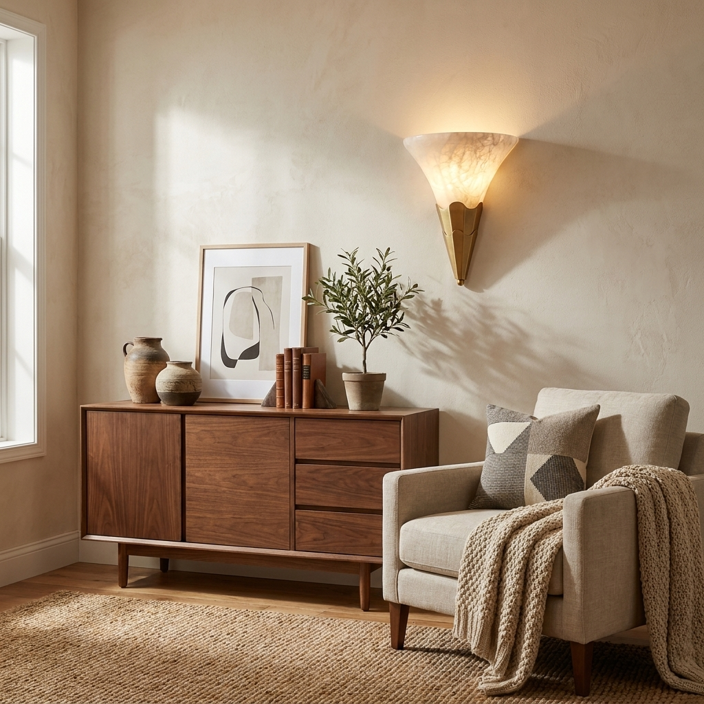 Lintonwick albast wandlamp