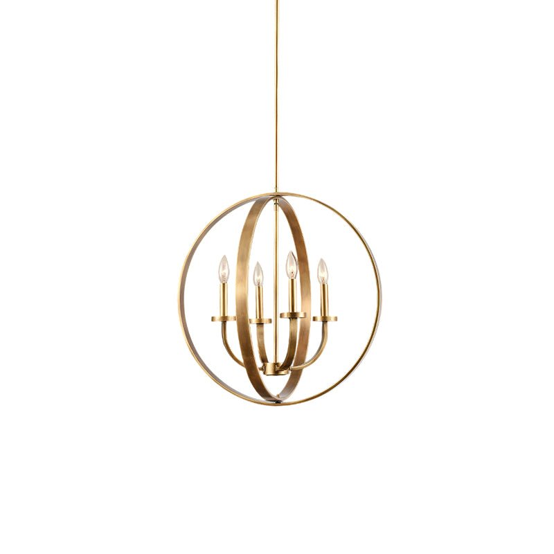 Niroxa kroonluchter met lantern frame goudkleurig