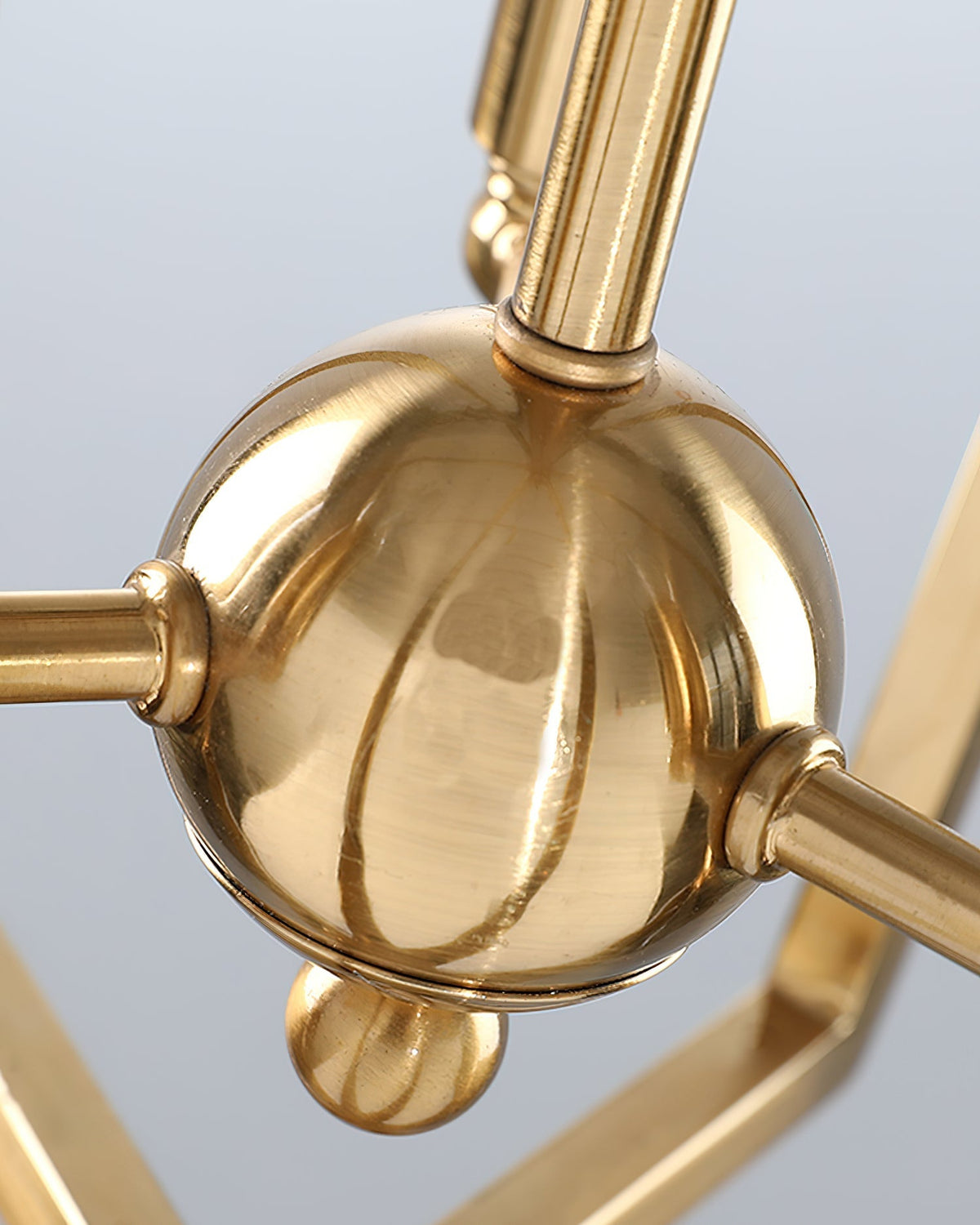 Niroxa kroonluchter met lantern frame goudkleurig