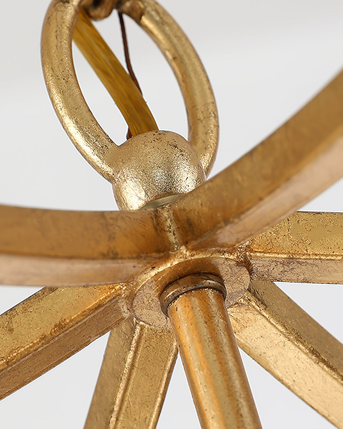 Niroxa kroonluchter met lantern frame goudkleurig