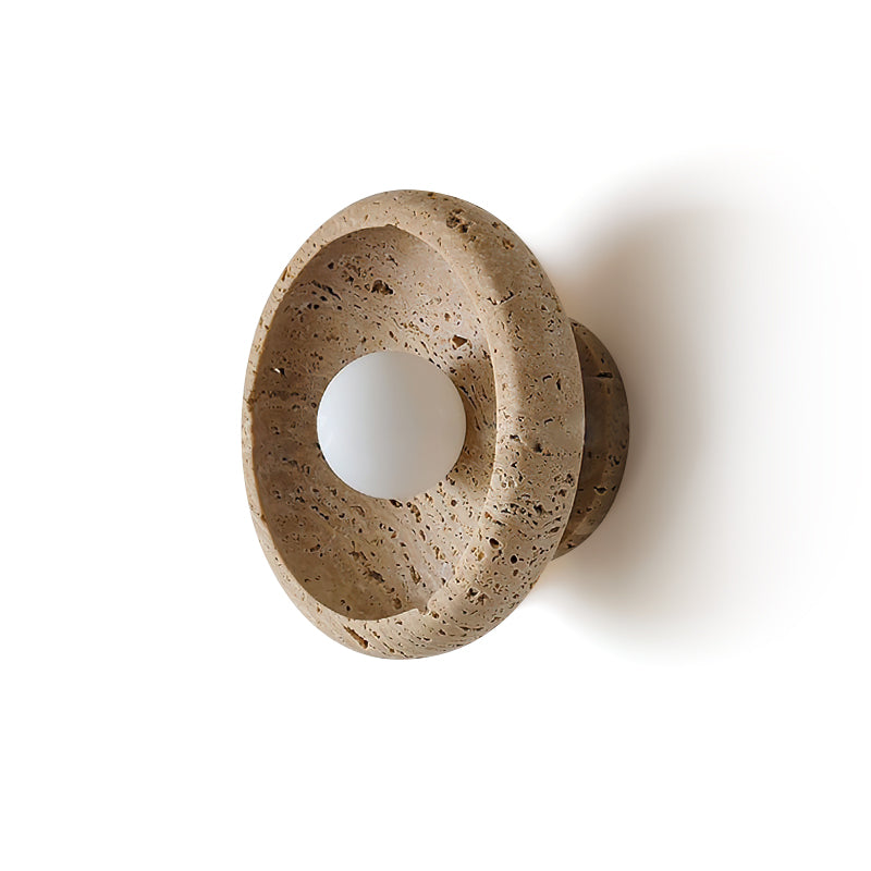 Neptune travertin wandlamp ringvormig