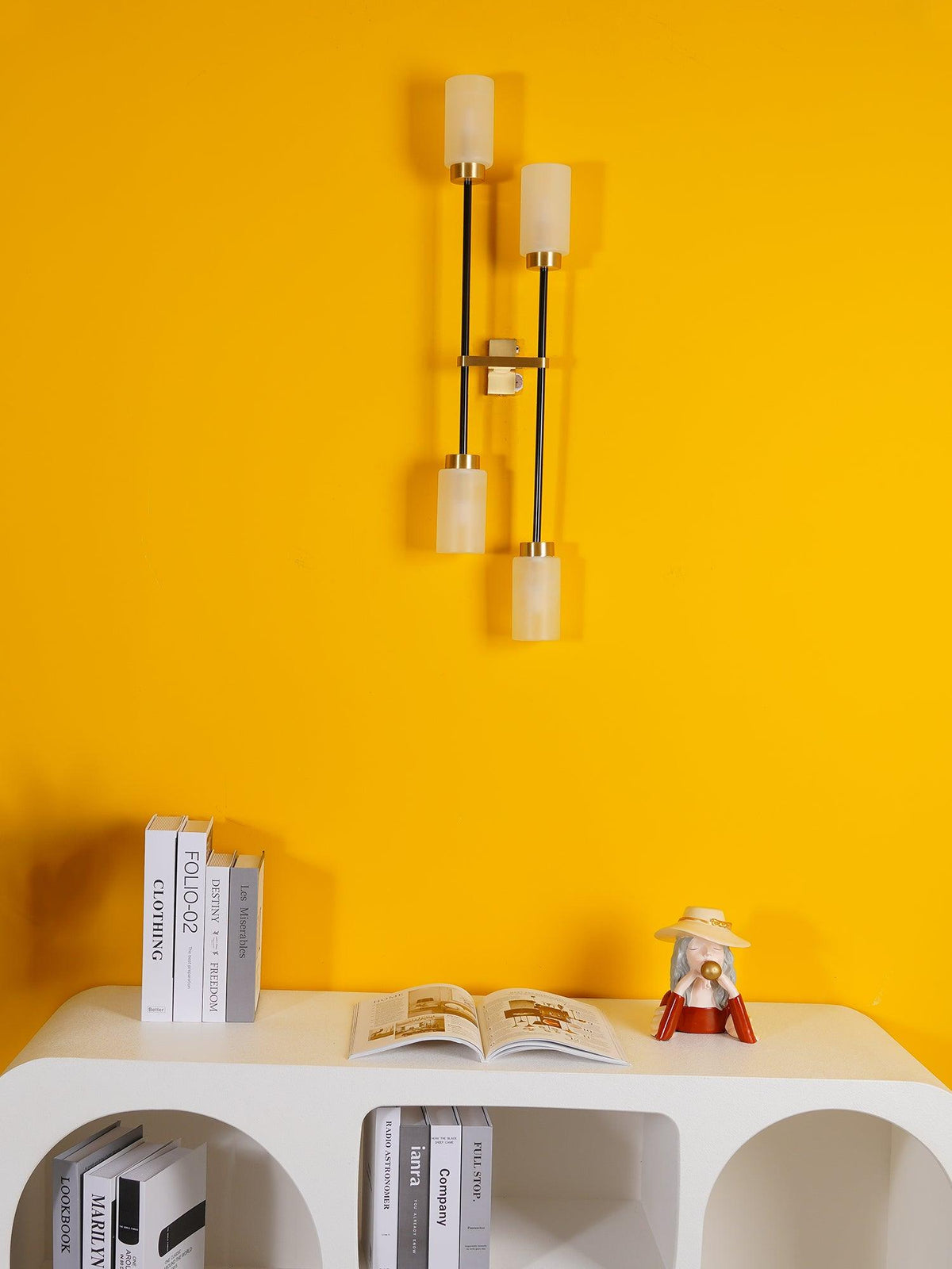 Tekas wandlamp Cilinder glas Lineair