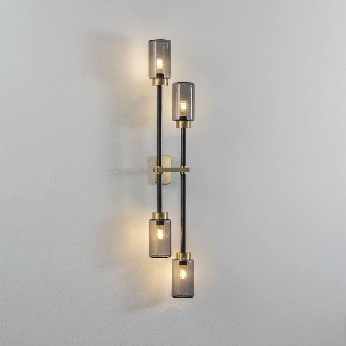 Tekas wandlamp Cilinder glas Lineair