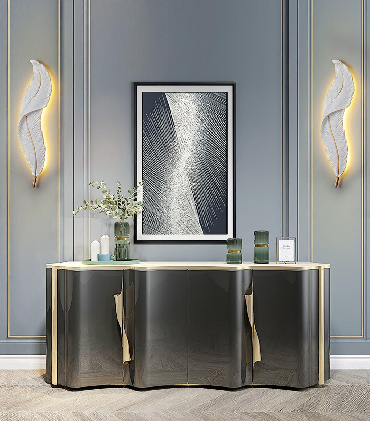 Arvess Individual Creativity Feather hars wandlamp