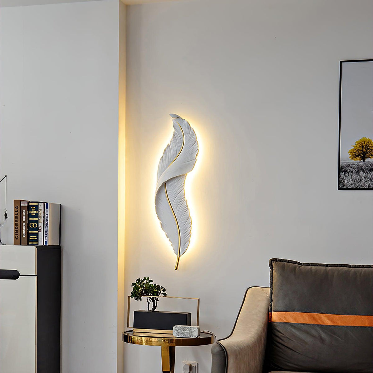 Arvess Individual Creativity Feather hars wandlamp