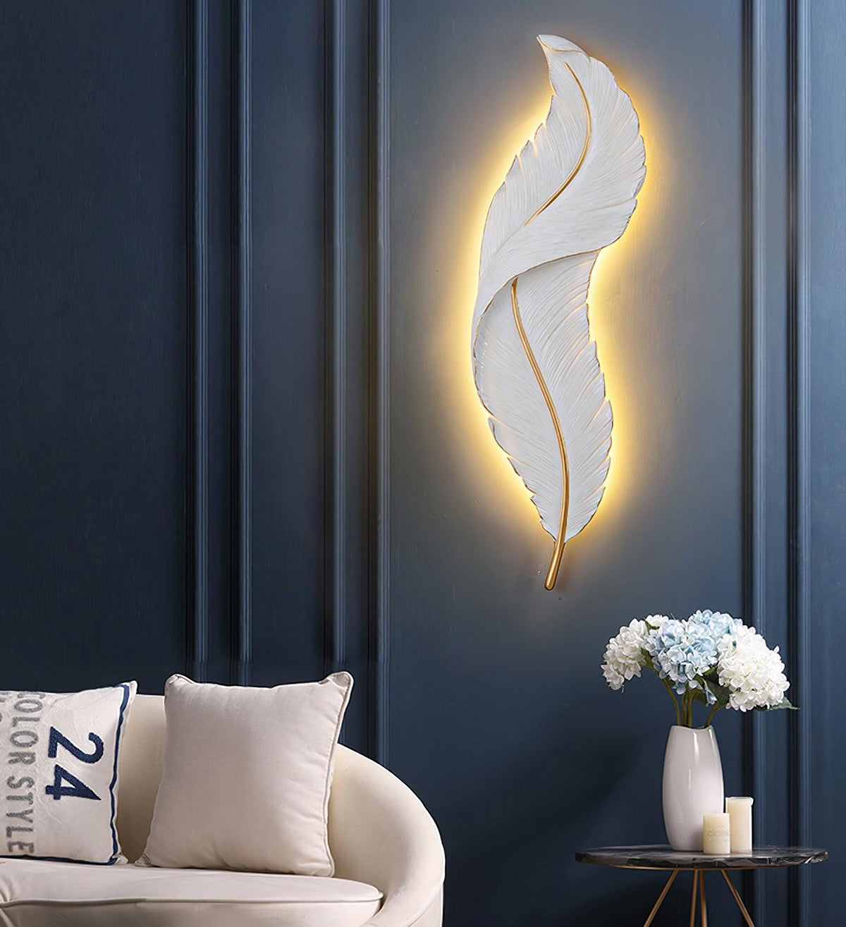 Arvess Individual Creativity Feather hars wandlamp