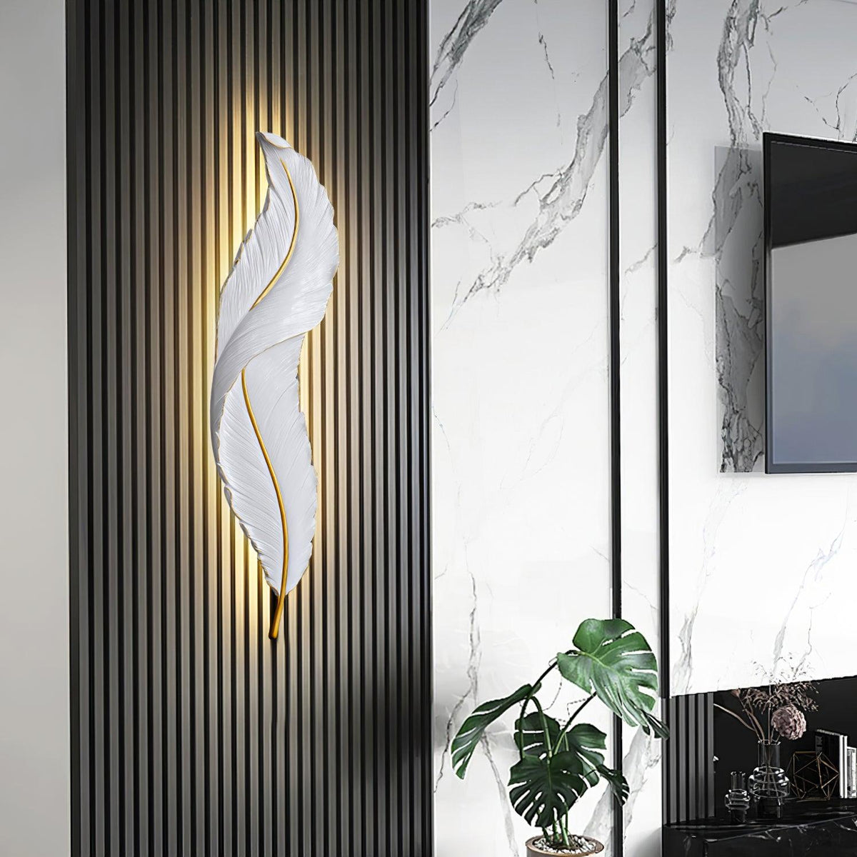Arvess Individual Creativity Feather hars wandlamp