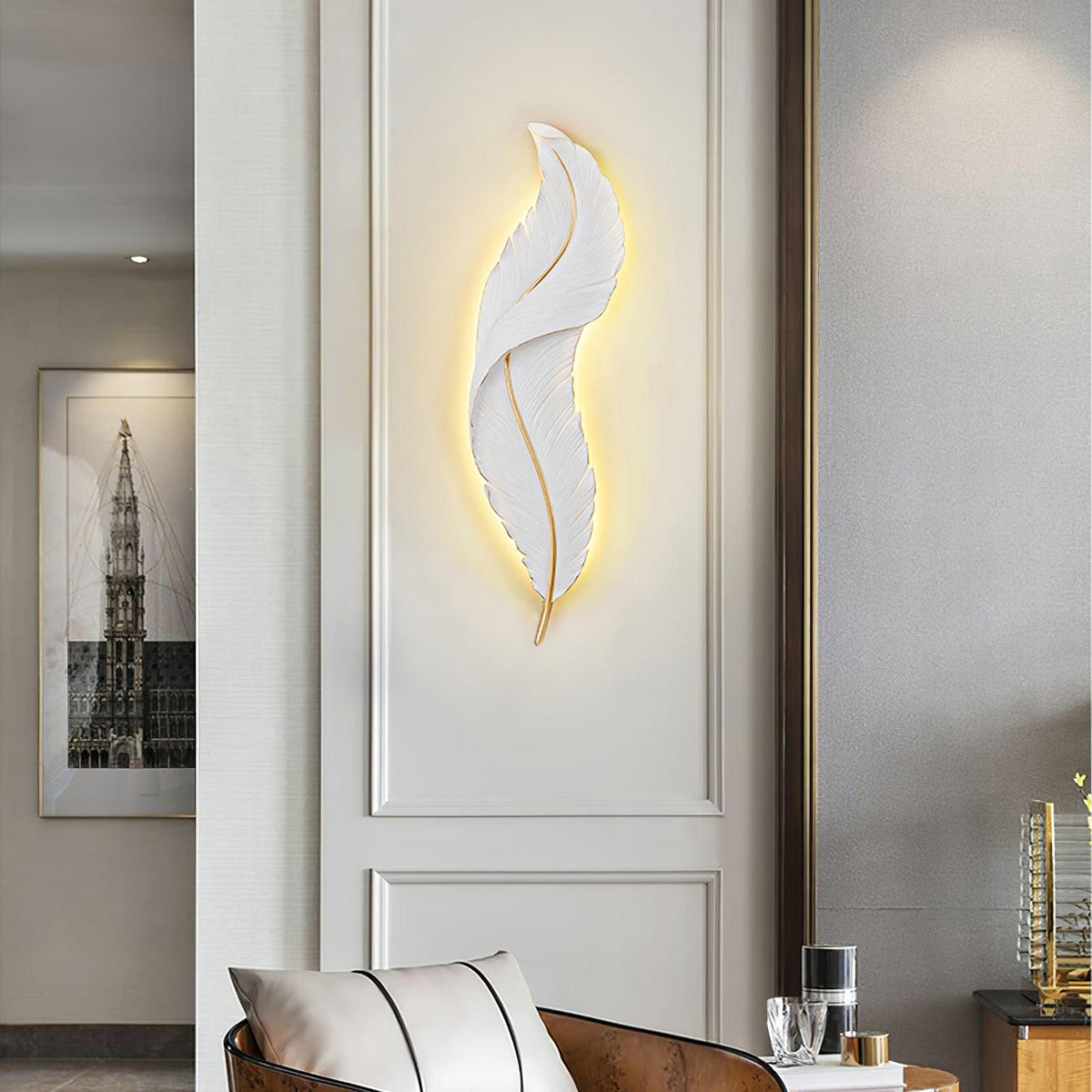 Arvess Individual Creativity Feather hars wandlamp