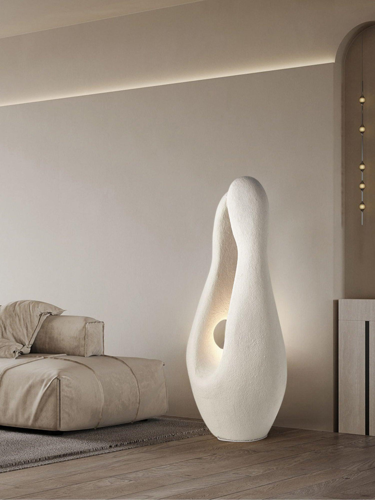 Luo minimalistische vloerlamp van polystyreen