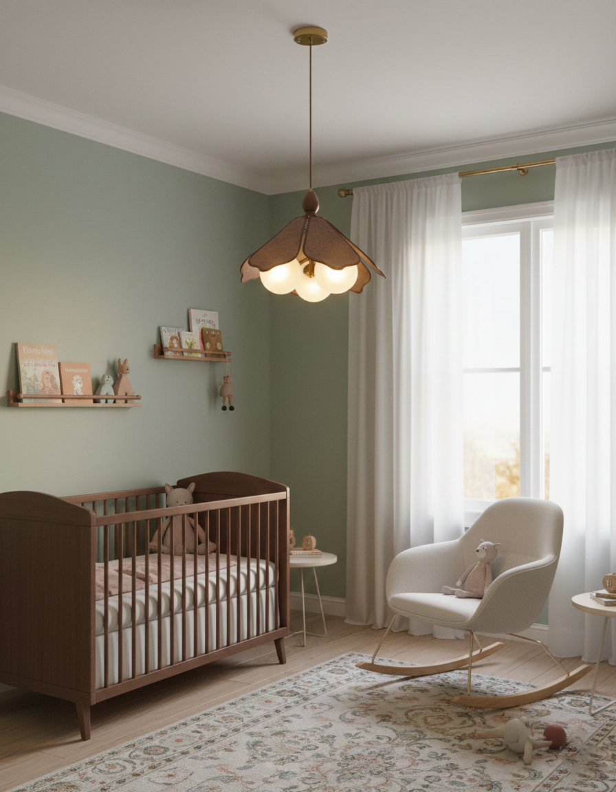Miraise hanglamp van walnootkleurig hout